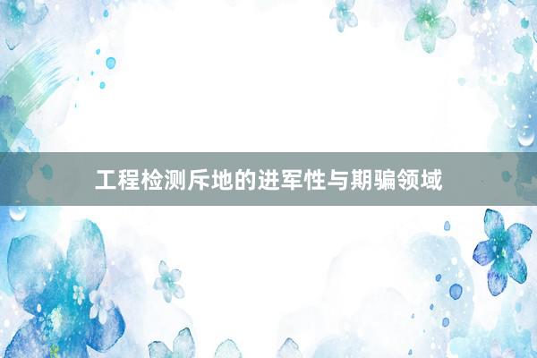 工程检测斥地的进军性与期骗领域